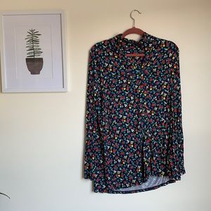 Floral button up. Lightly worn